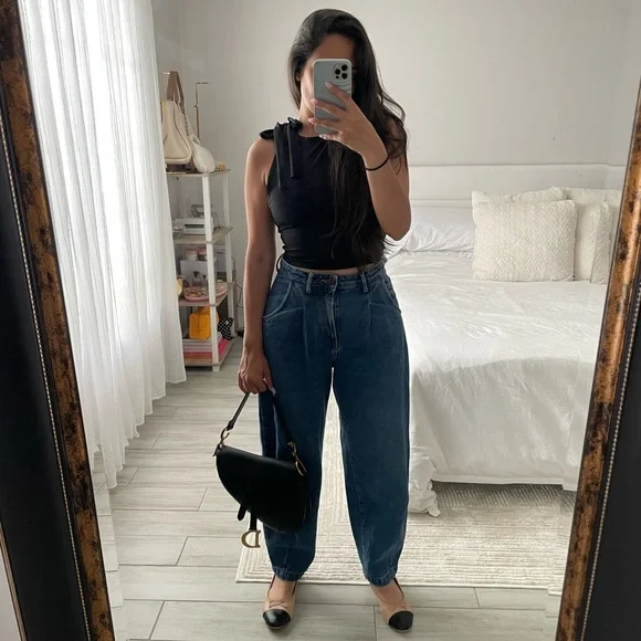 ZARA Blue Boyfriend Jeans - Picture 3 of 9